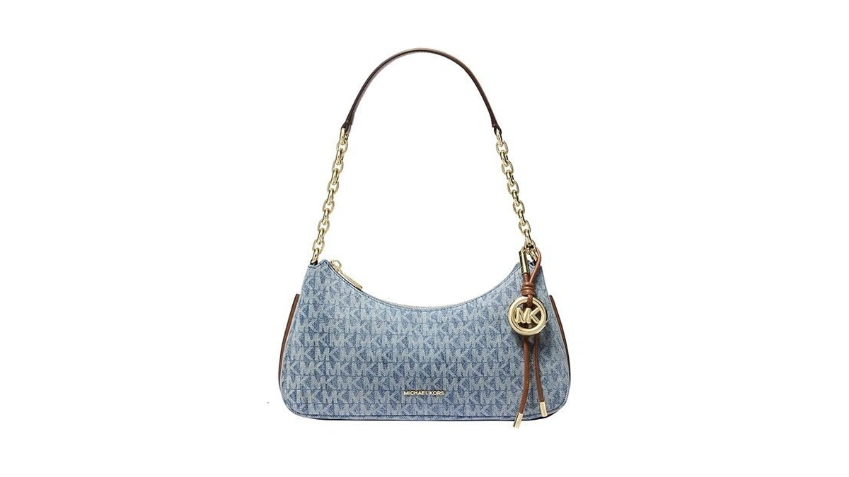 Michael Kors Women's Nolita Medium Chain Pouchette, Gold-tone Hardware/mk Signature