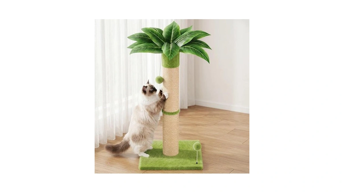 Xiaz Cat Scratching Post 34'' Tall, Cat Tower Scratcher Extra
