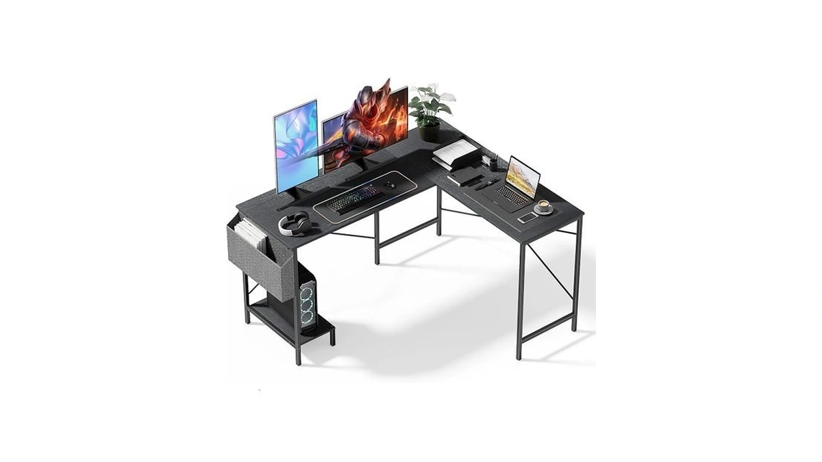Simple Deluxe L Shaped Desk Gaming Computer 50 Inch Reversible