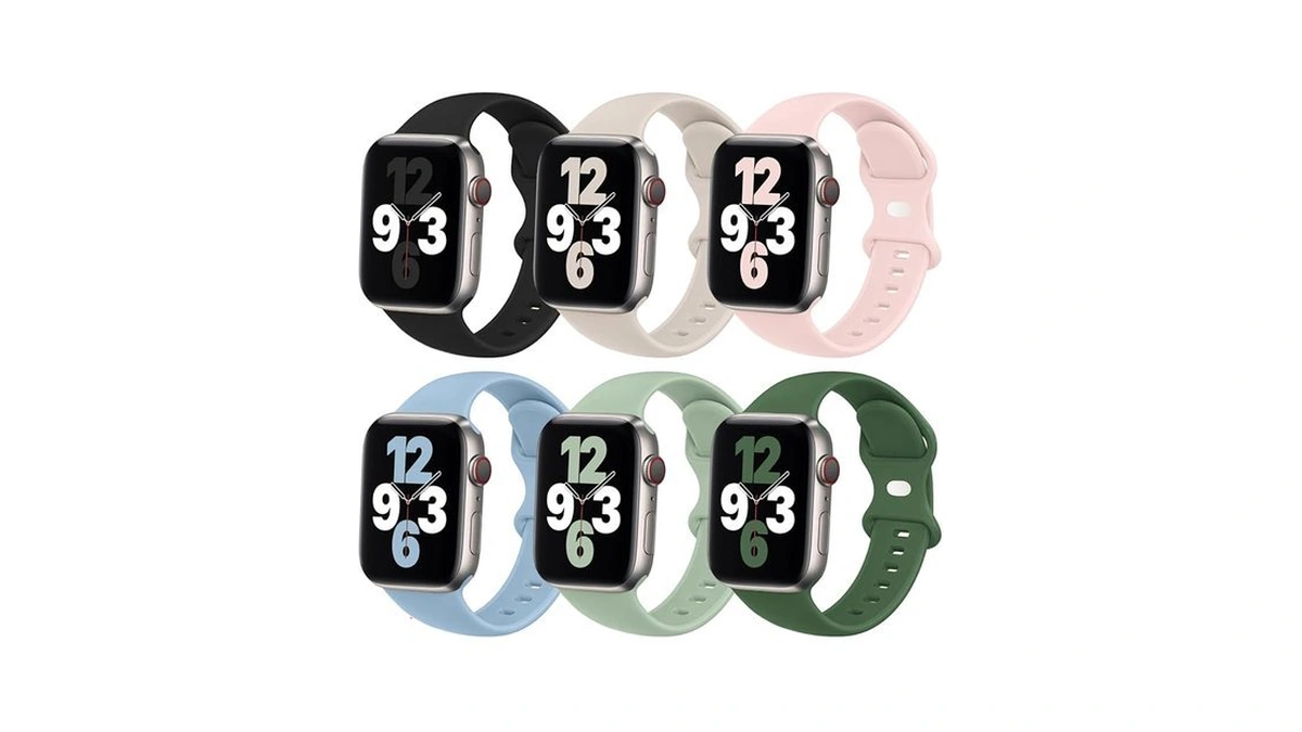 (6 Packs) Sport Bands Compatible With Apple Watch Band 38mm