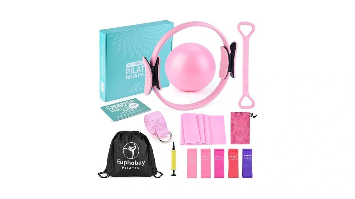 Euphobay Pilates Essentials Kit For Women, Home Workout Pilates Kit