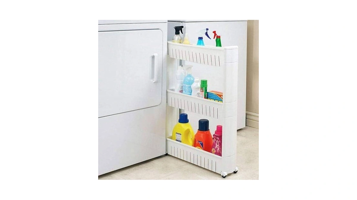 Modern Home Narrow Sliding Storage Organizer Rack - Laundry/bathroom/kitchen Portable