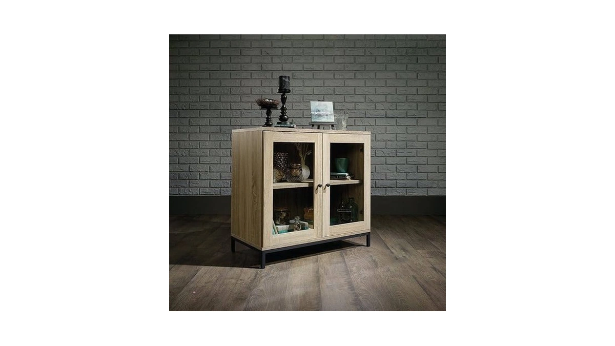 Sauder 420035 North Avenue Display Cabinet, For Tvs Up To