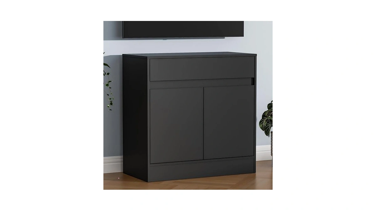 Housoul Buffet Cabinet With 2 Doors And Drawer, Coffee Bar