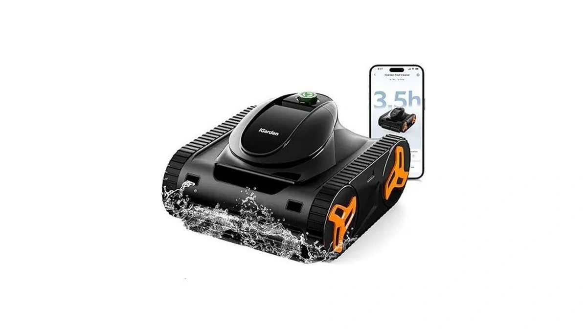 Igarden Robotic Pool Cleaner Kn Series, 210-min Runtime, Smart 3d