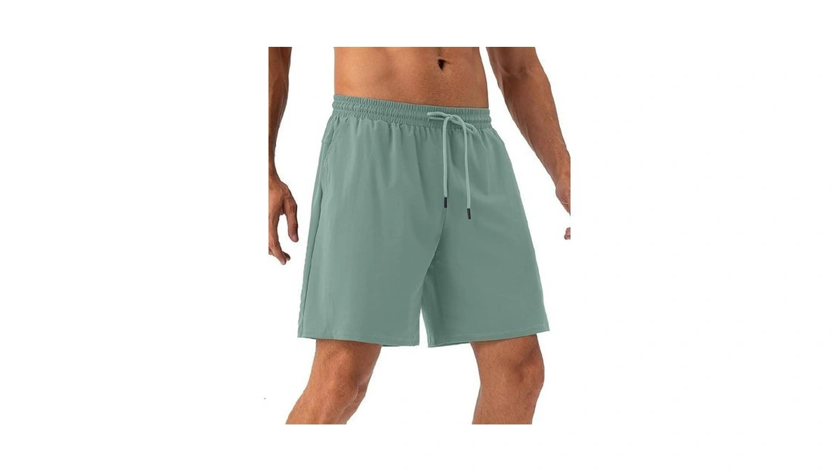 Spvise Cyan Men's Casual Sweat Shorts 7" Spandex Athletic Running