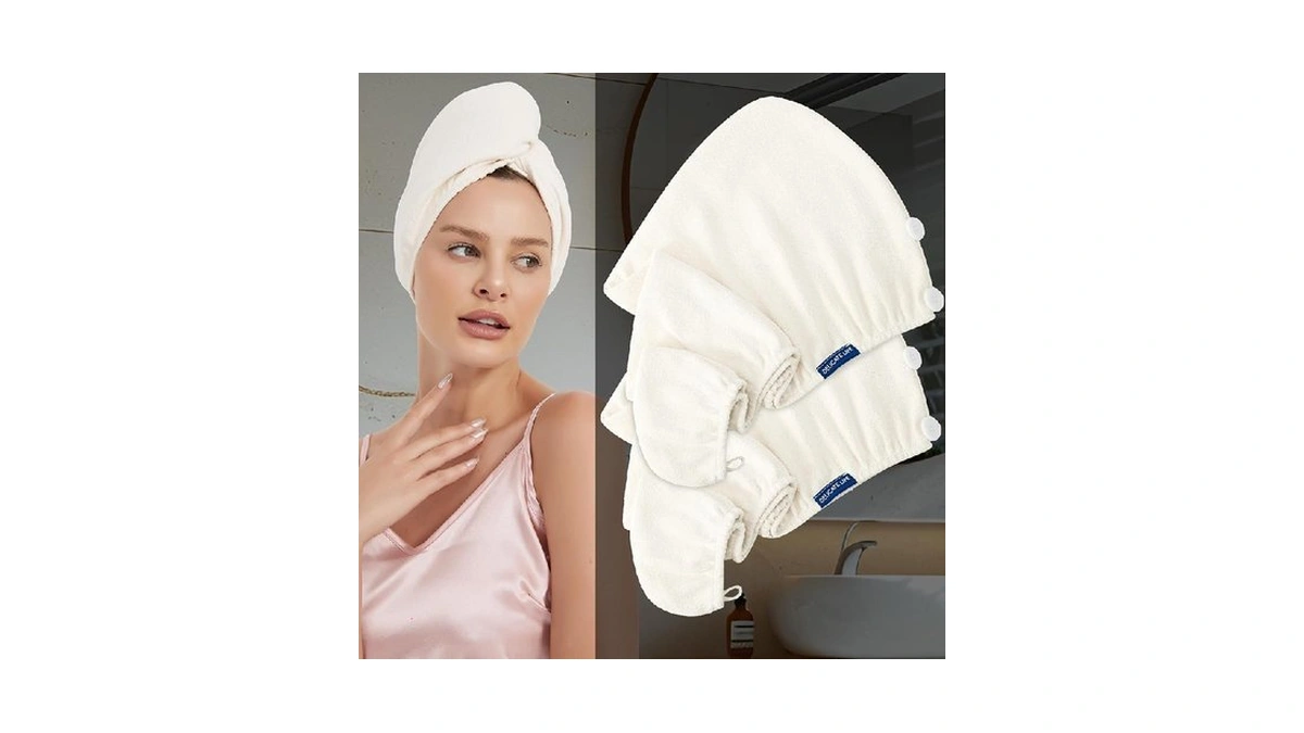 Utjzib Ultra-absorbent Microfiber Hair Towels-2pack Hair Towel Wrap For Women,hair