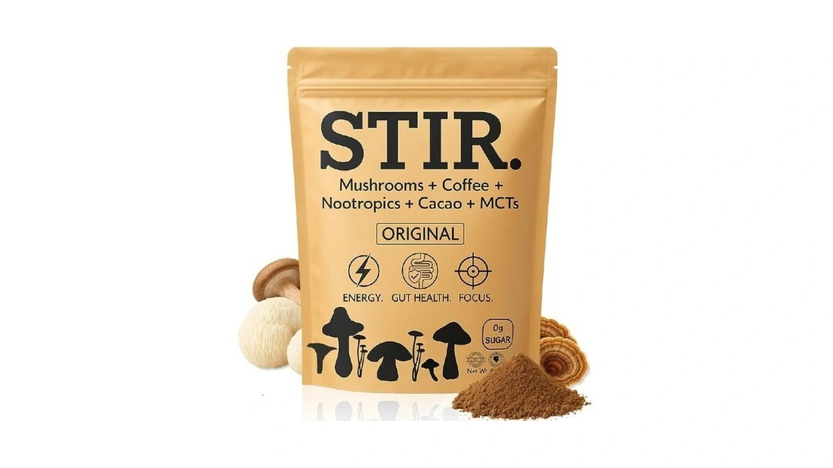 Stir Premium Instant Mushroom Coffee | Lionβs Mane, Chaga, Reishi,