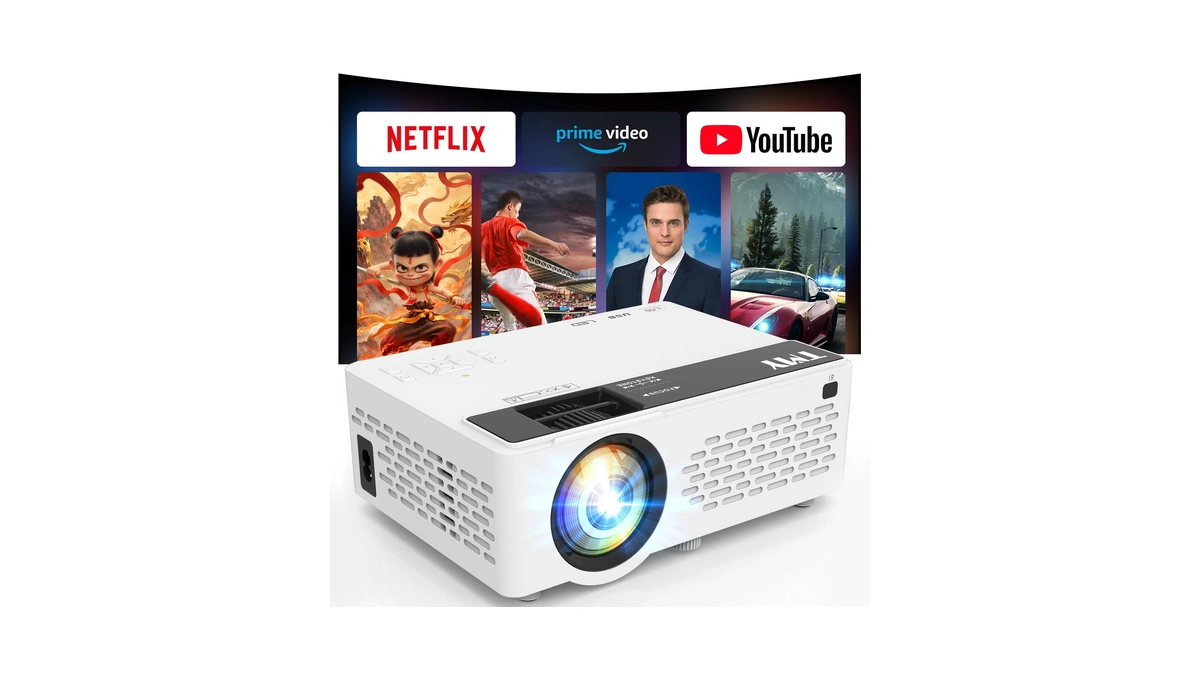 Tmy 1080p Full Hd Portable Mini Projector, Bluetooth Movie Projector,