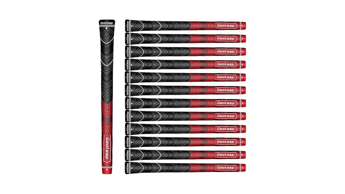 Geoleap Golf Grips Set Of 13- Cord Rubber Compound Material,