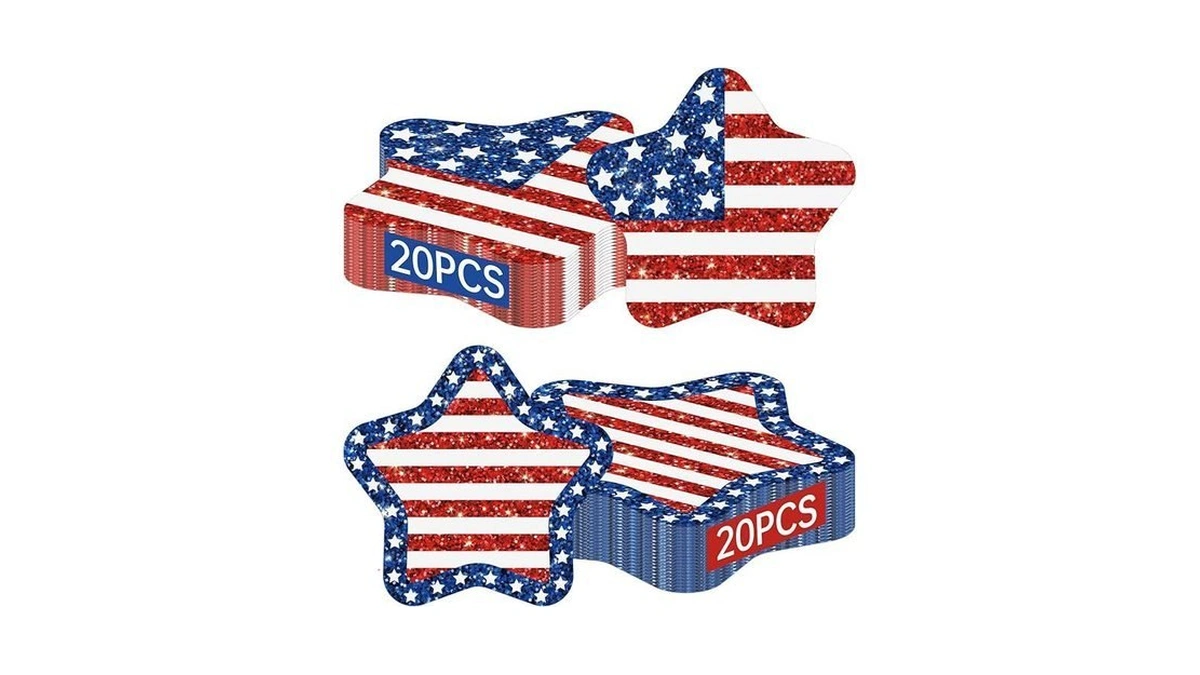 40 Pack American Flag Patriotic Napkins Set - 4th Of