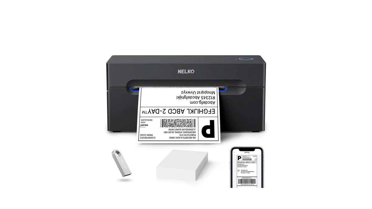 Nelko Bluetooth Thermal Shipping Label Printer, Wireless 4x6 Shipping Label
