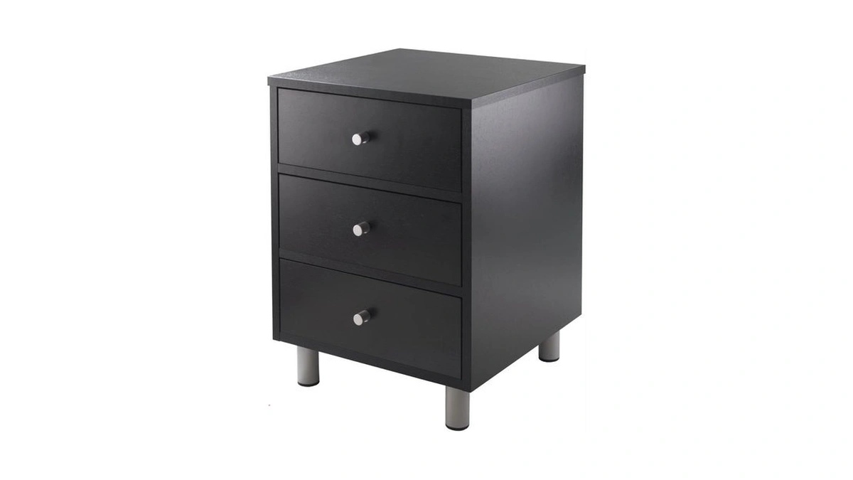 Winsome Daniel Accent Table, Classic Bedside Nightstand With 3 Drawers,