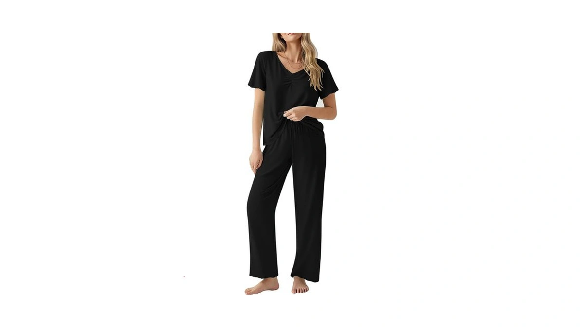 Ekouaer Womens Pajama Sets 2 Piece Lounge Set Soft Pajamas