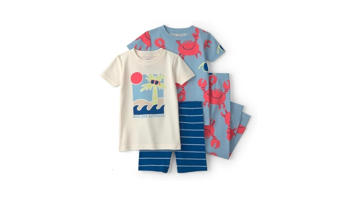 Carter's Boy 4-piece Tight Fit Cotton Pajama Set, Multi, 5t