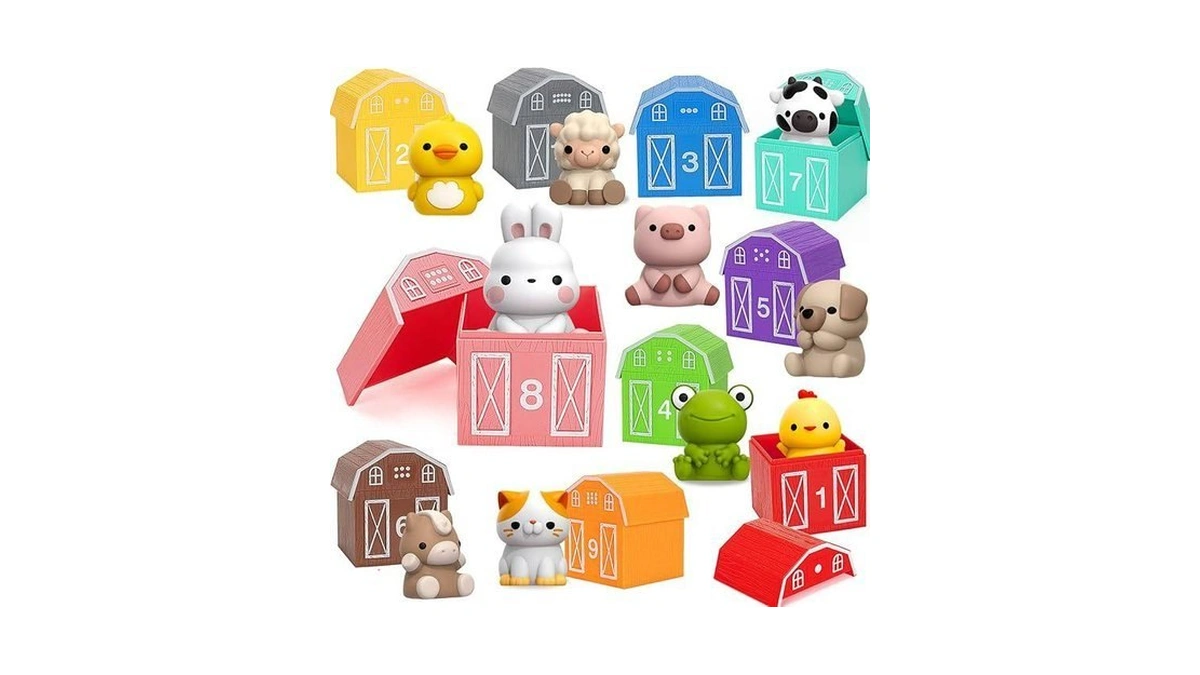 Learning Toys For 1,2,3 Year Old Toddlers, 20pcs Farm Animals
