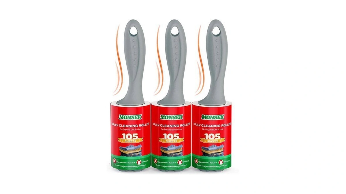 Monsek 4x Extra Sticky Lint Roller For Pet Hair, Lint
