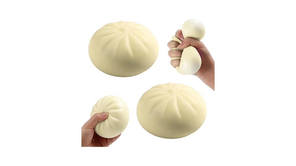 2pcs Dumpling Squishy Toys, Ultra-soft Squeeze Decompression Dough Ball For