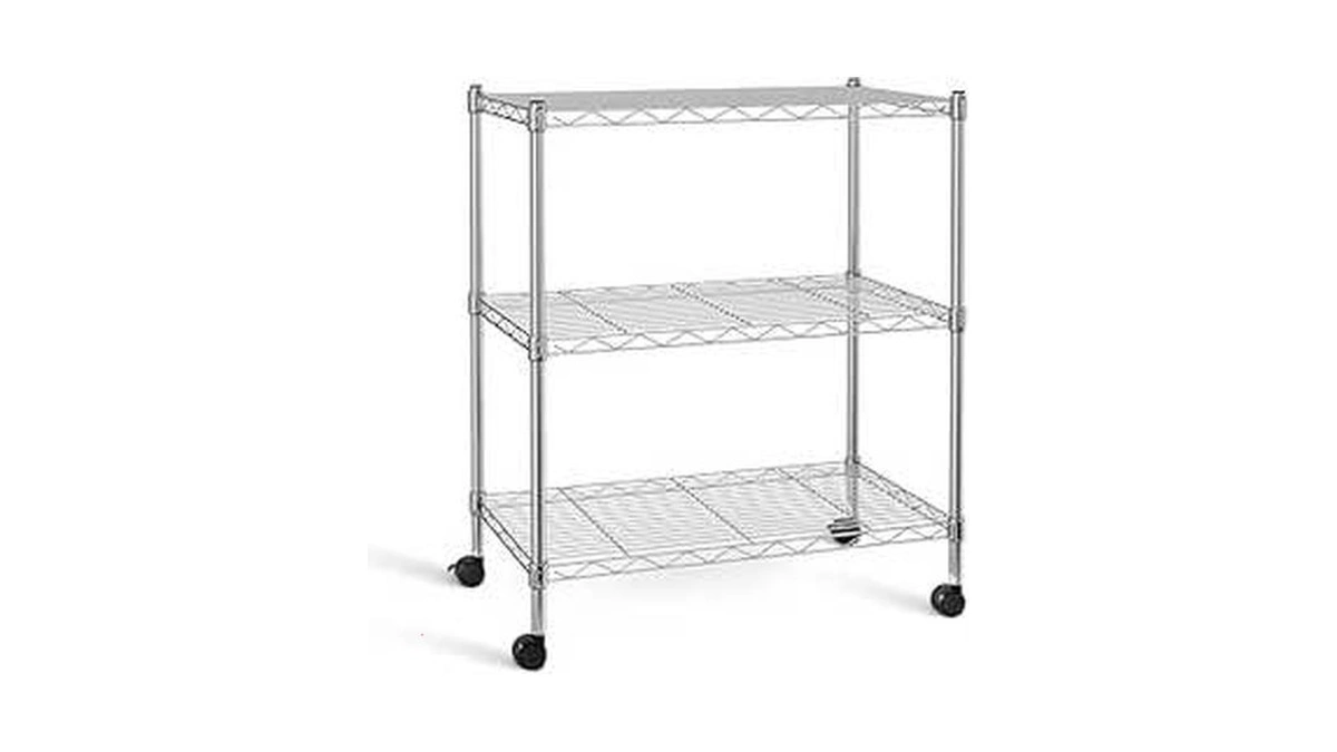 Simple Deluxe 3-tier Storage Shelves, 750 Lbs Loading Capacity, 24.02"