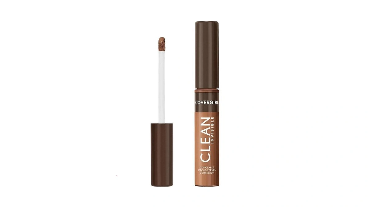 Covergirl Clean Invisible Concealer, Lightweight, Hydrating, Vegan Formula, Bronze 185,