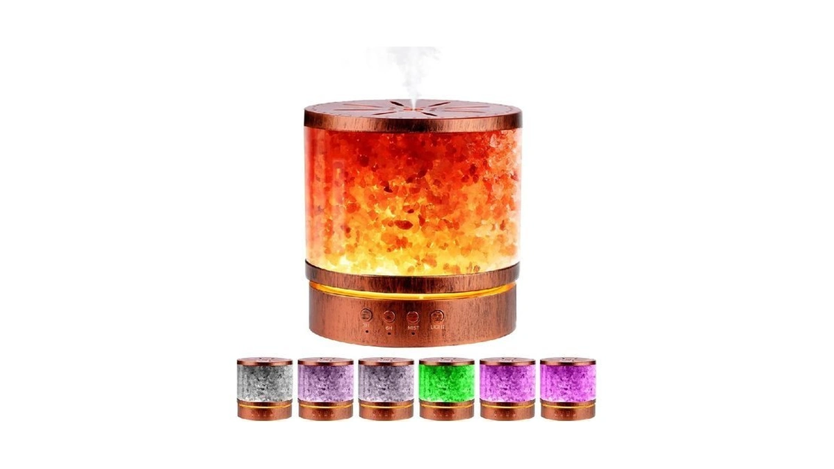 Bwjbsw Essential Oil Diffuser Himalayan Salt Lamp Combo 400ml Ultrasonic