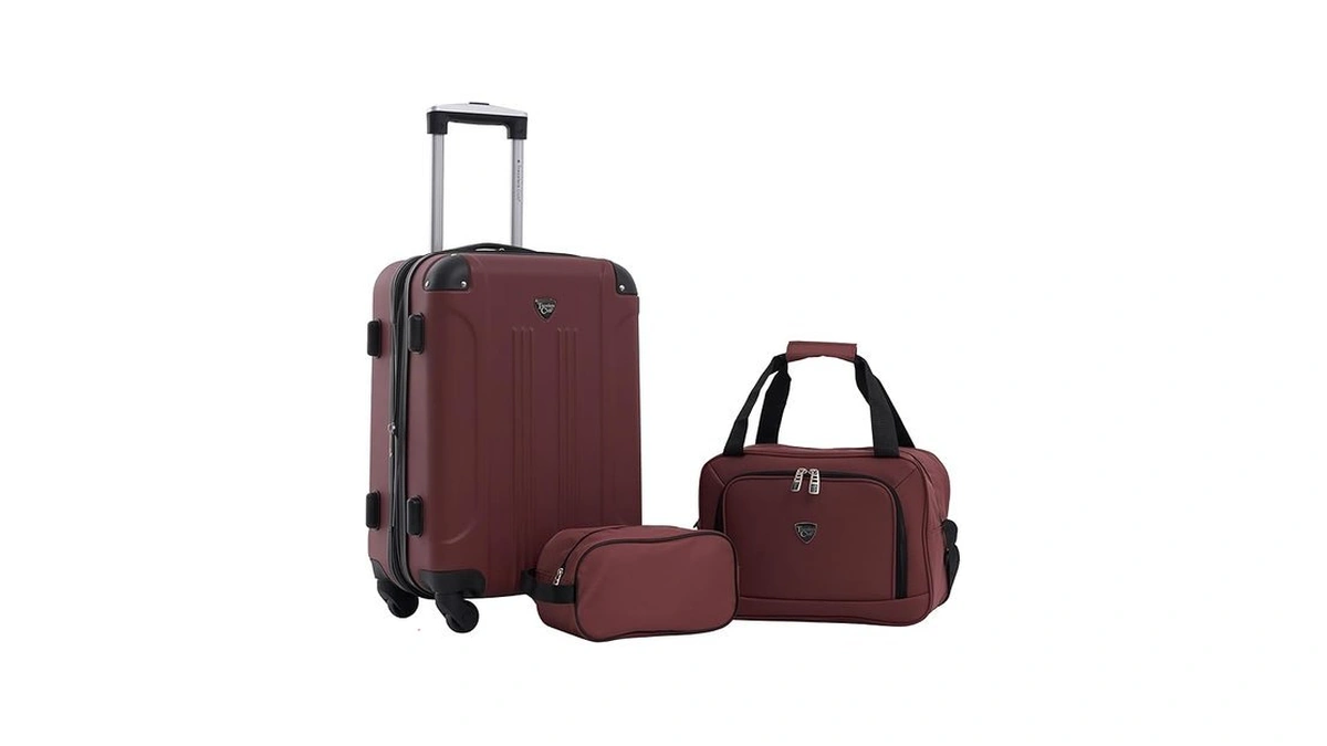Travelers Club Chicago Hardside Expandable Spinner Luggage, Apple Butter, 3