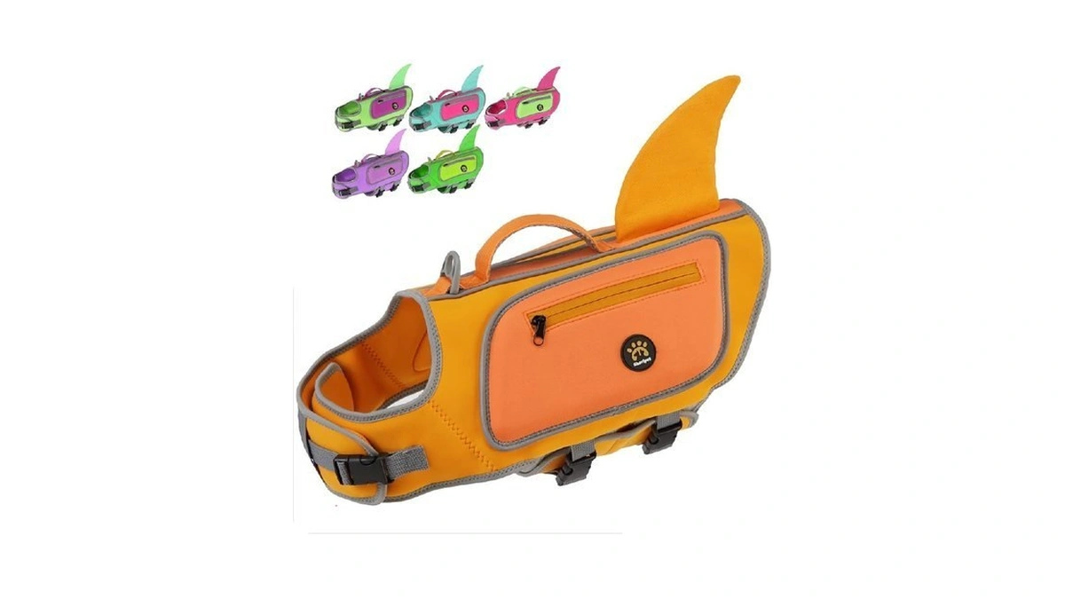 Sheripet Dog Life Jacket, Cute Shark Dog Life Vest For