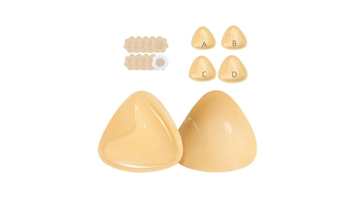 Uiheex Double Sided Sticky Bra Inserts, Reusable Push Up Adhesive