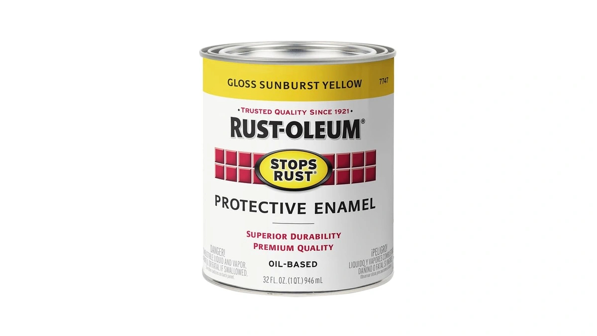 Rust-oleum 7747502-2pk Stops Rust Brush On Paint, Quart, Gloss Sunburst