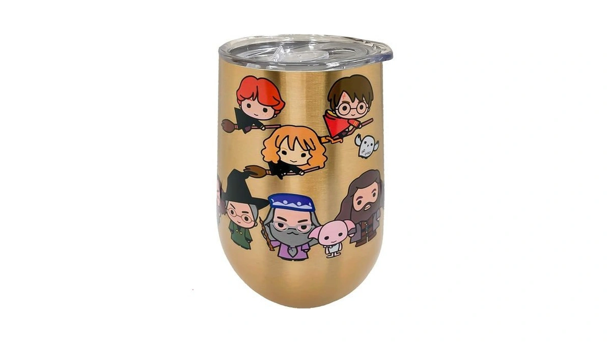 Spoontiques Harry Potter Stainless Steel Wine Tumbler With Locking Lid,