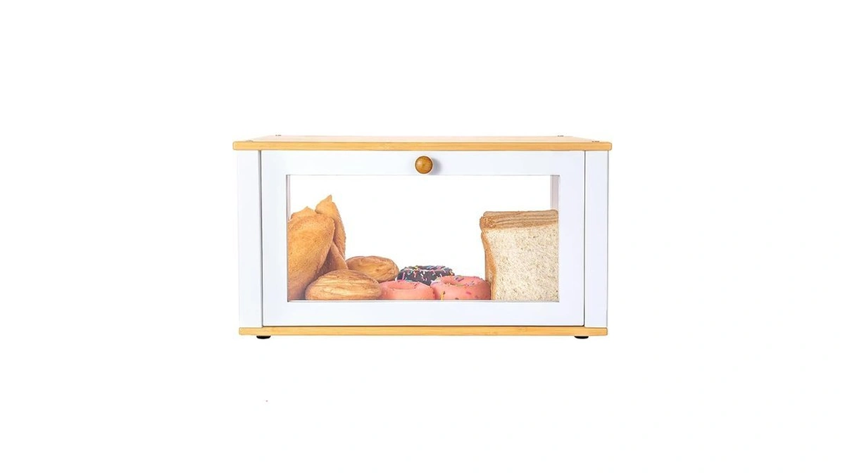 Amazon : Etmi Glass Bread Box For Kitchen Counter