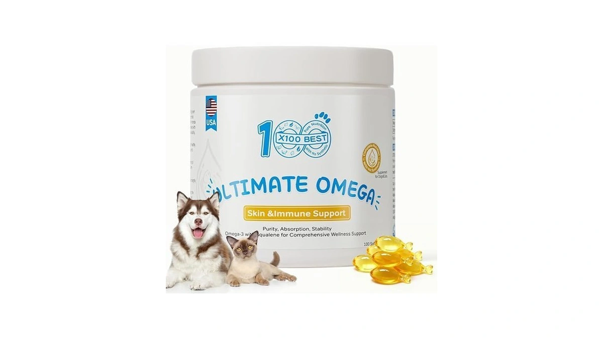 X100best Omega-3 Fish Oil For Dogs & Cats - 95%