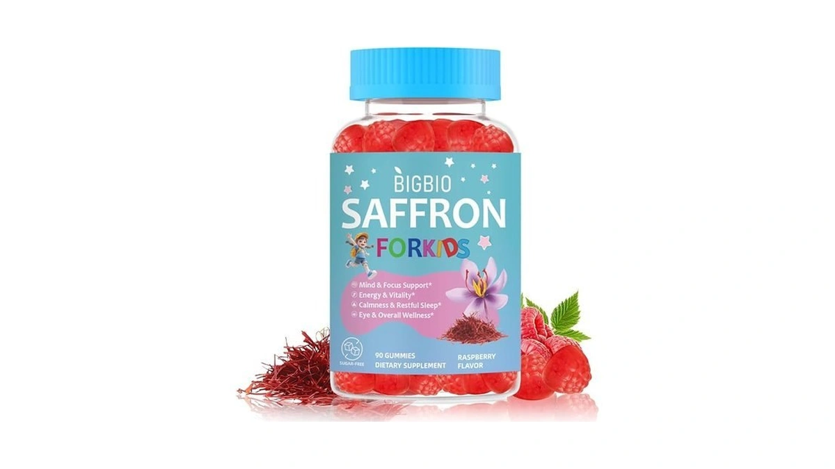 Saffron For Kids, Happy Mood Gummies, Magnesium Glycinate, Omega-3, Holy