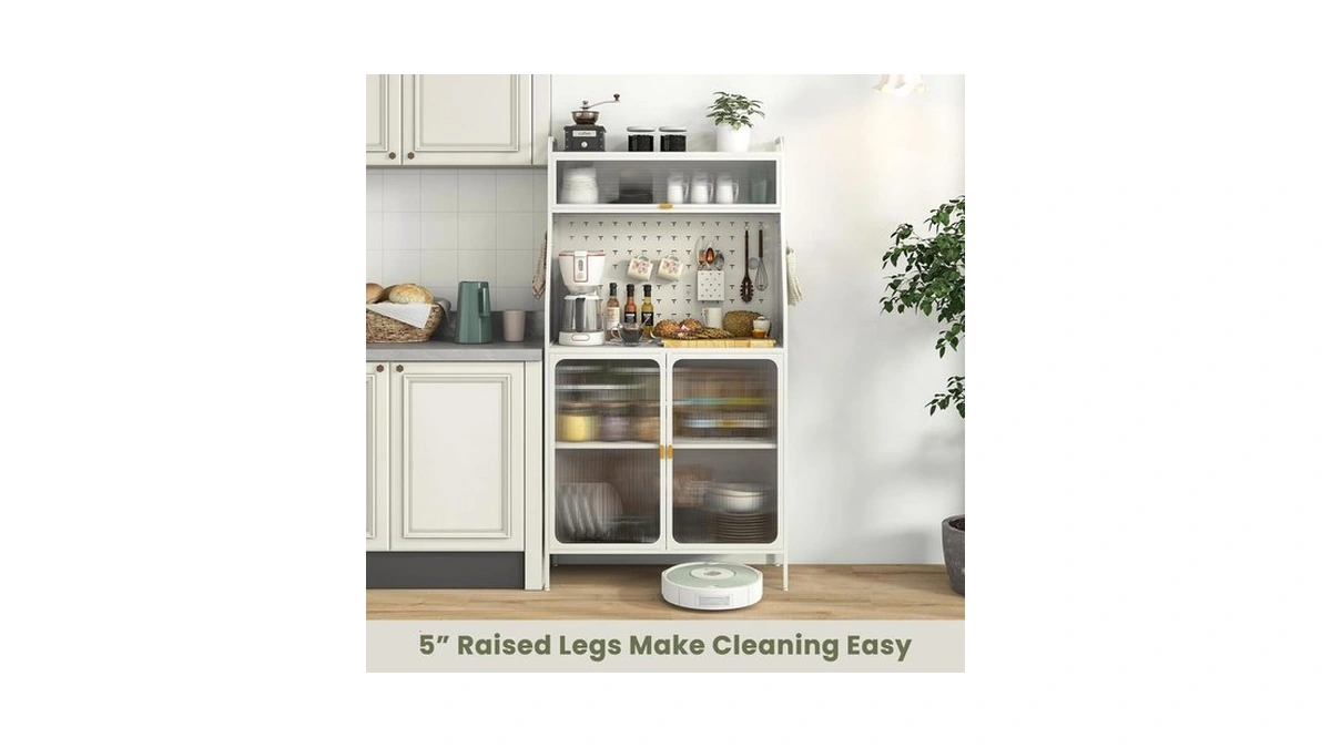 Giantex Pantry Organizers And Storage, 63.5" H Kitchen Buffet Cabinet