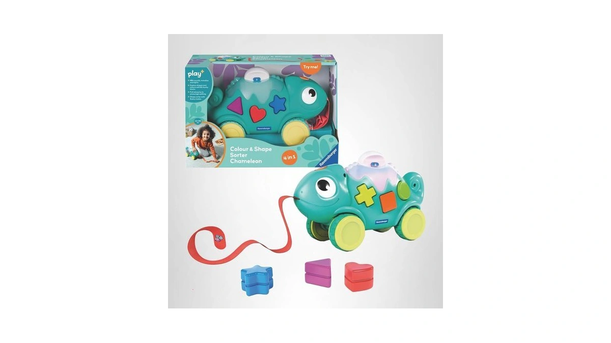 Ravensburger Play+ Colour & Shape Sorter – Chameleon | 3-in-1