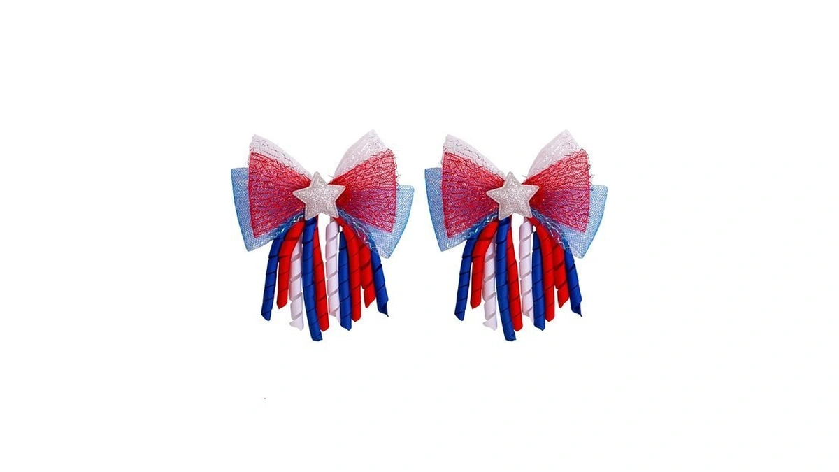4th Of July Hair Clips 2pcs Patriotic Hair Accessories For