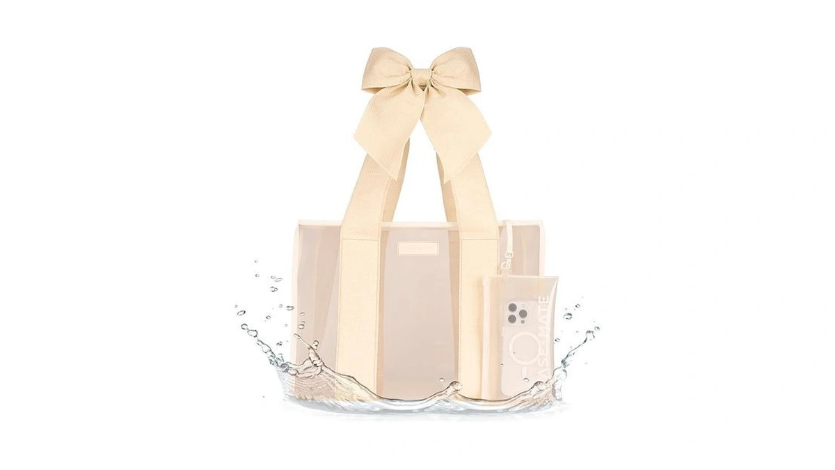 Case-mate Special Edition Ecru Raffia Bow Beach Tote - Lightweight