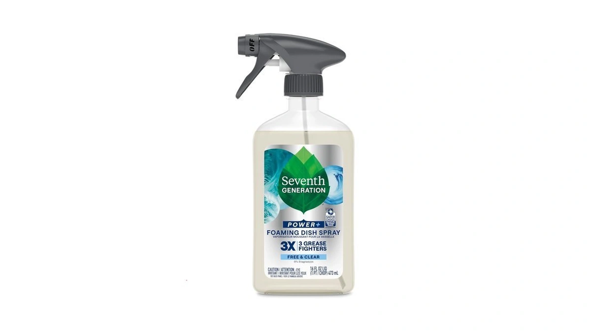 Seventh Generation Foaming Dish Spray, 3x Grease Fighters, Free &