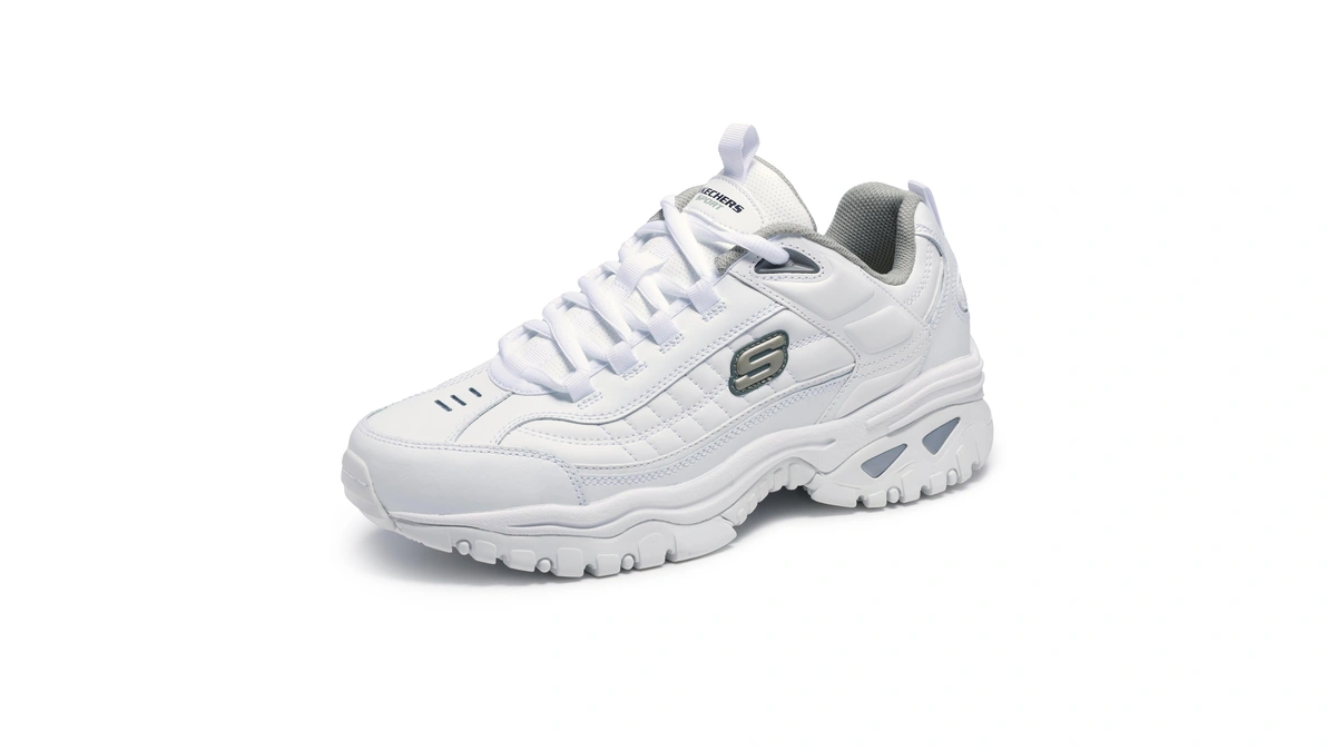 Skechers Mens Energy Afterburn Road Running Shoes, White,10.5 Medium