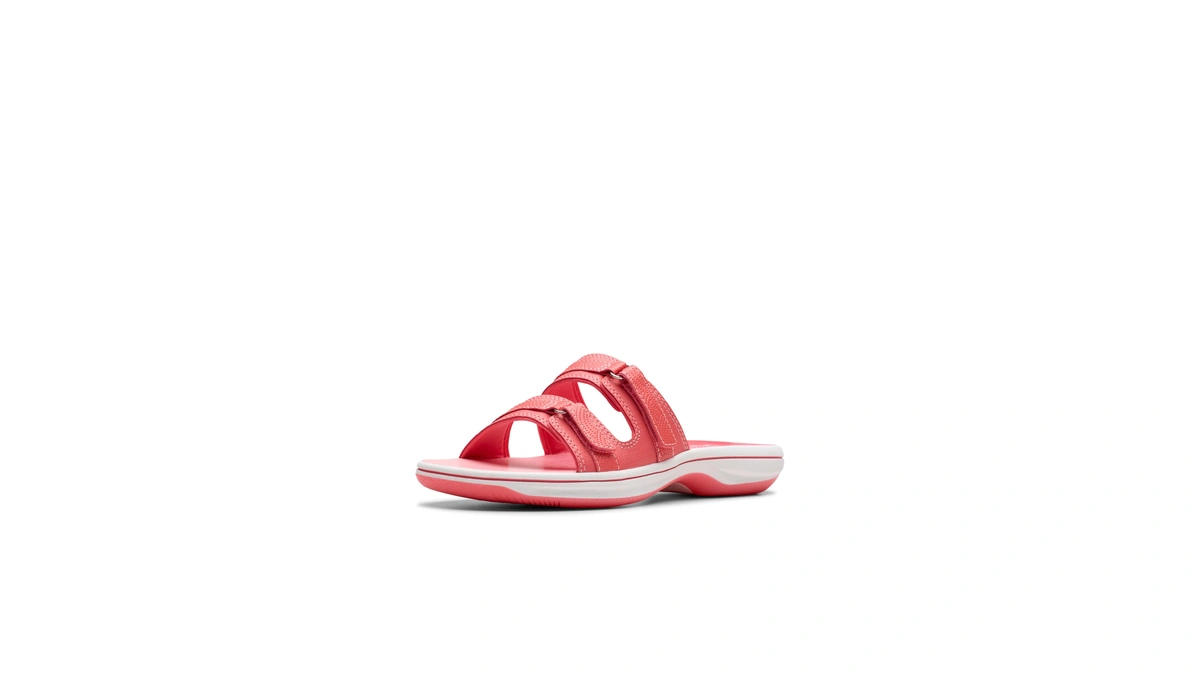 Clarks Cloudsteppers Women's Breeze Piper Sandal, Brt Coral, 12 M