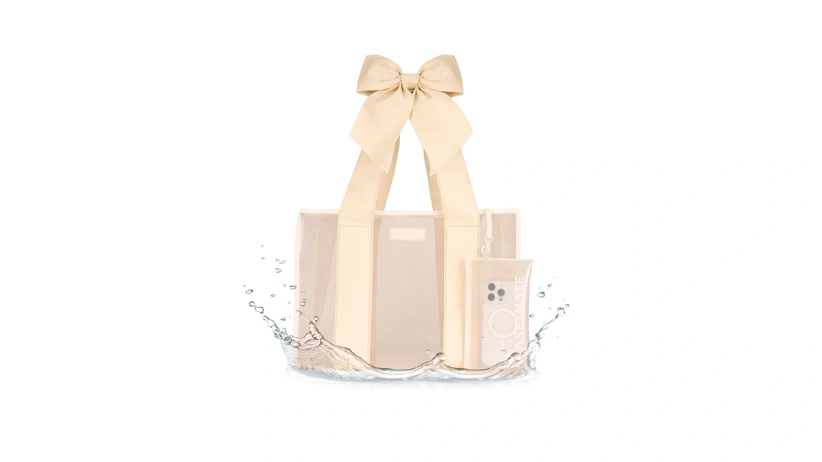 Case-mate Special Edition Ecru Raffia Bow Beach Tote - Lightweight