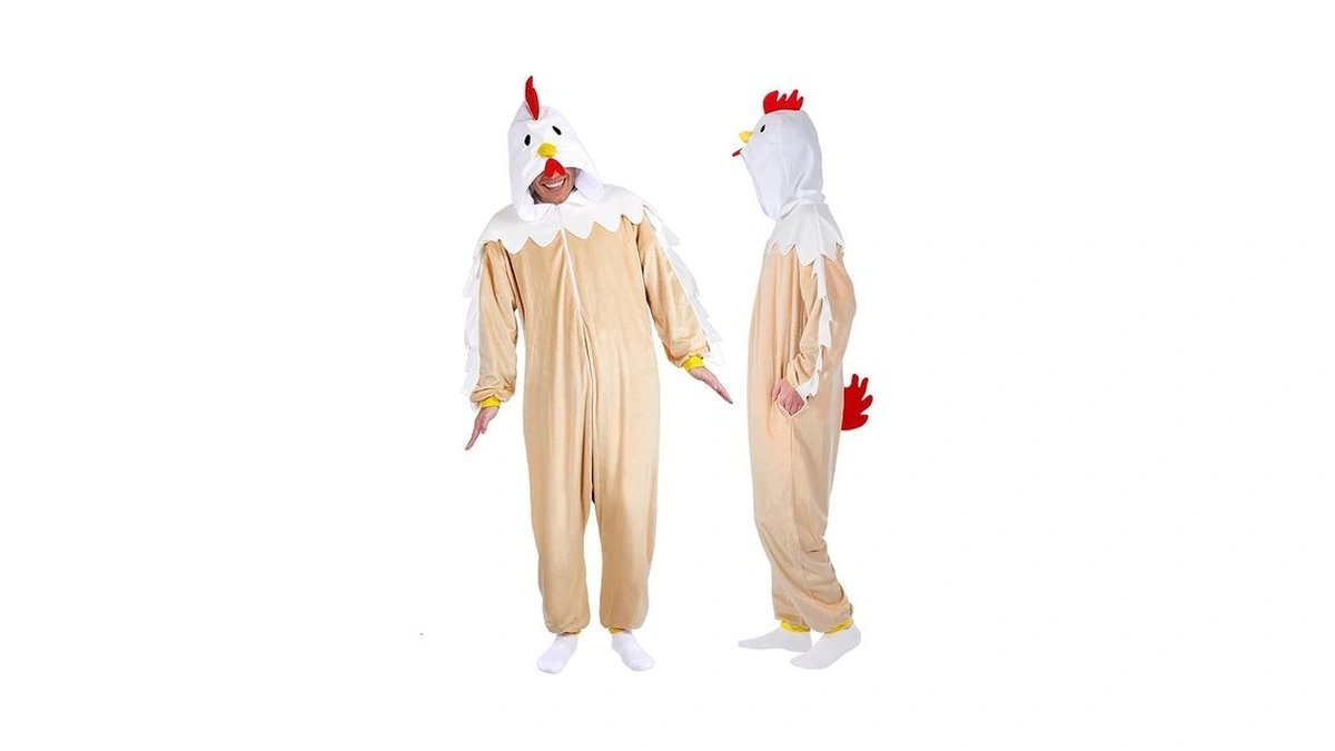 Roc Party Chicken Onesie Costume For Adults - Cozy Farm-themed