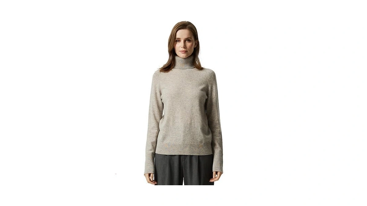 Eurkea Women's Turtleneck 100% Cashmere Sweater, Long Sleeves Pullover Winter
