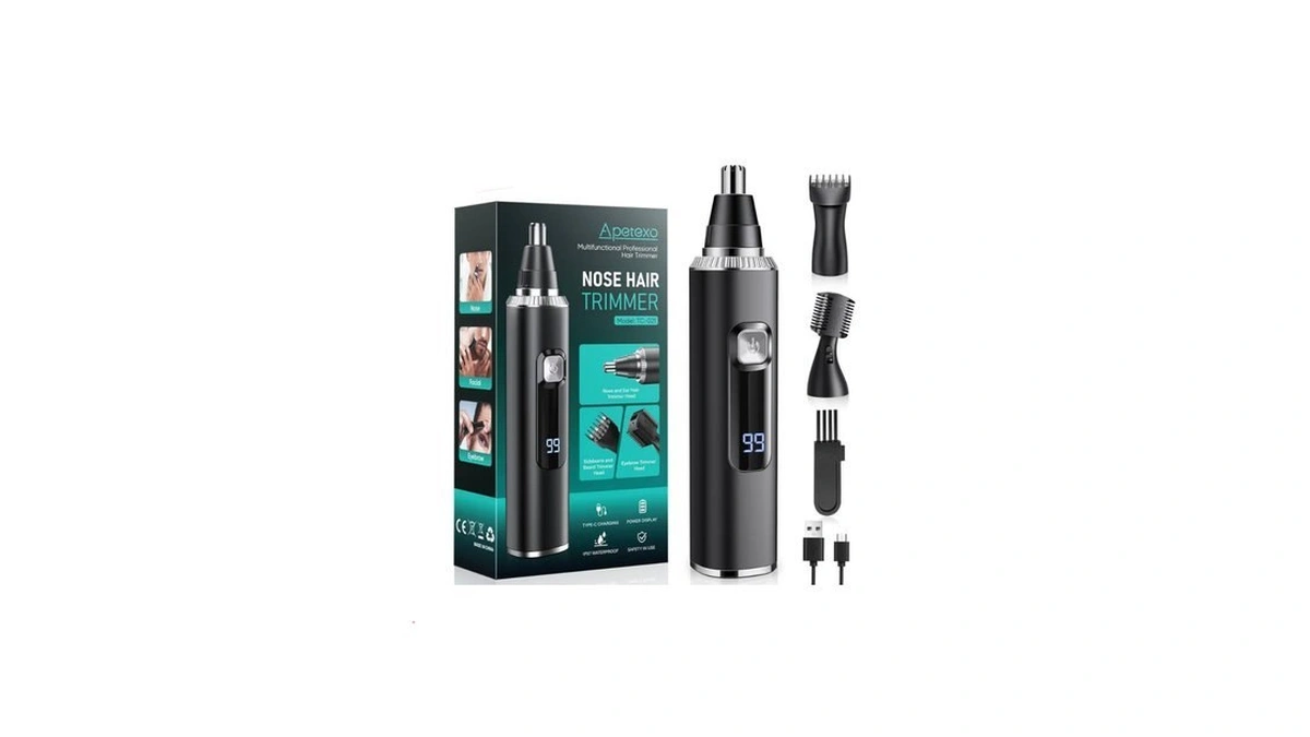 Apetexo Nose Hair Trimmer For Men And Women, Type-c Rechargeable
