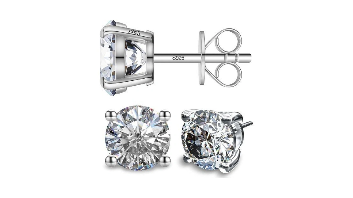 Sugartang Moissanite Earrings, Substitute Diamond Stud Earrings For Women 1-3