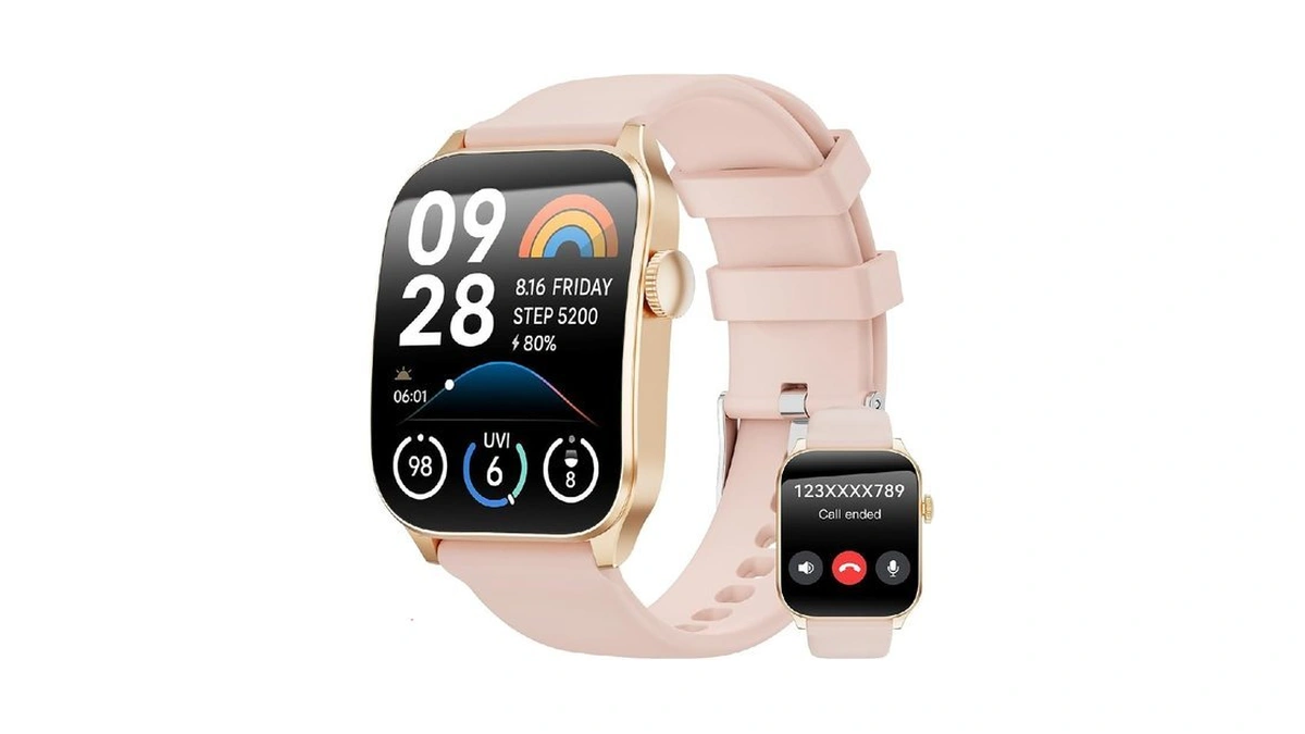 Haulvean Curve Smart Watch For Men Women, 1.91" Smartwatches With