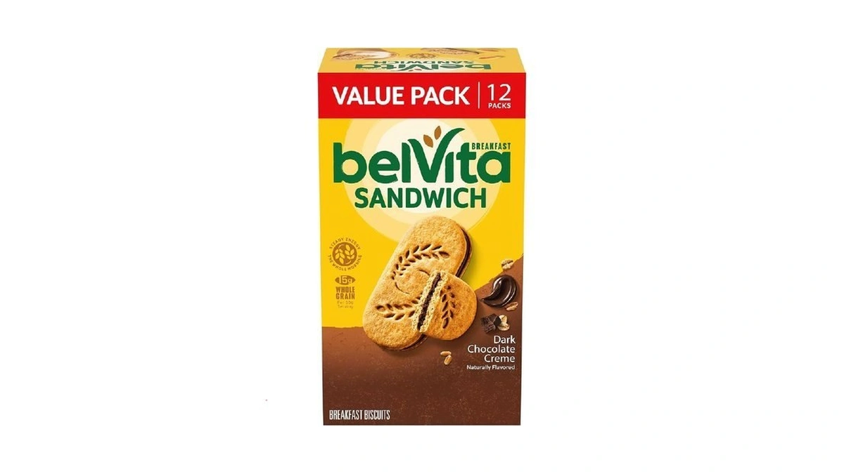 Belvita Breakfast Bar Biscuit Sandwiches, Dark Chocolate Creme, Value Pack,