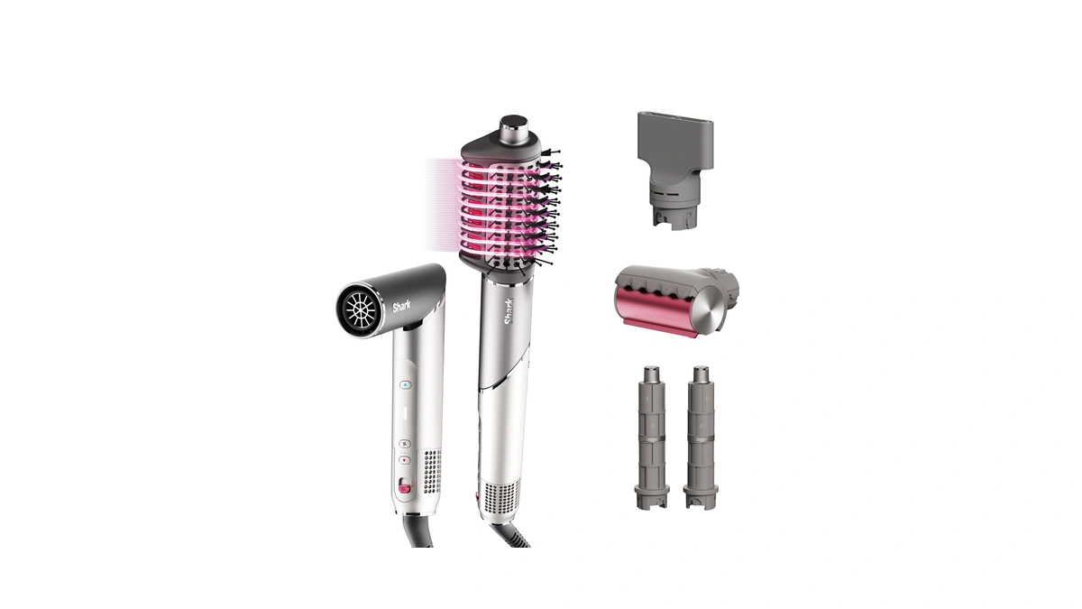 Shark Flexfusion Hair Dryer With Fusion Hair Brush, Ceramic Air