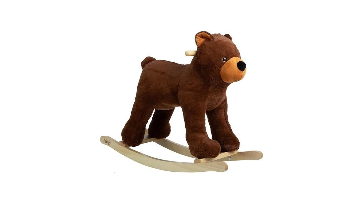Rocking Horse - Plush Bear Animal Rocker - Toddler Ride
