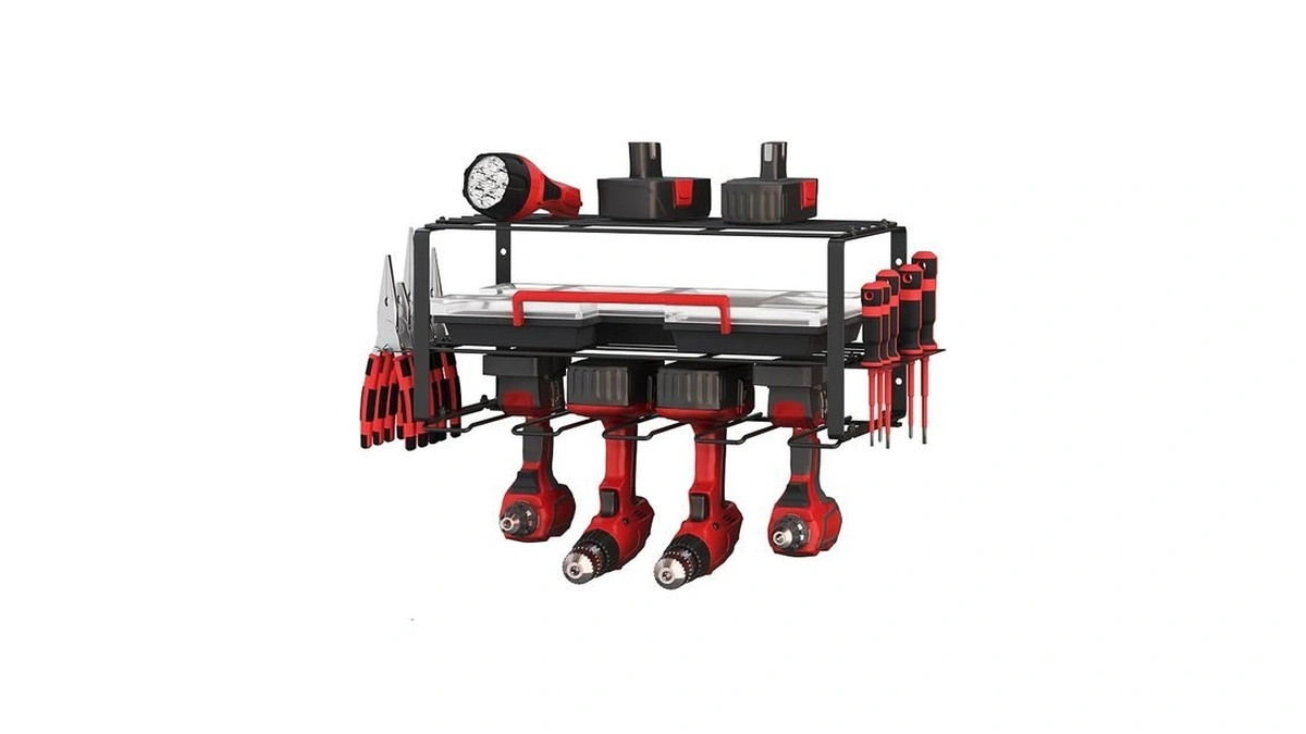 Power Tool Organizer - 3-tier Garage Shelving Unit With 110lb